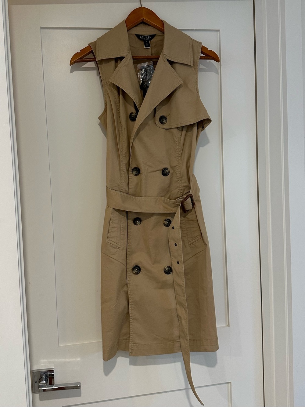 Ralph Lauren Sleeveless Trench Wrap Dress